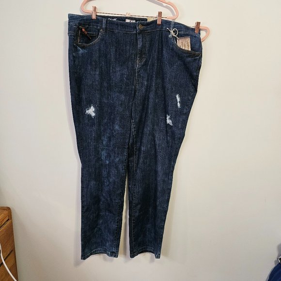 NWT Pennington Straight leg women's distressed jeans in size 24 - Picture 1 of 6